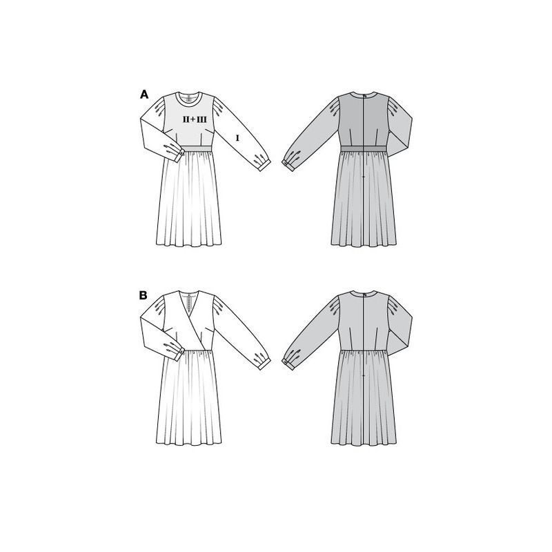 Patron Burda 5784 - Robe inspiration couture