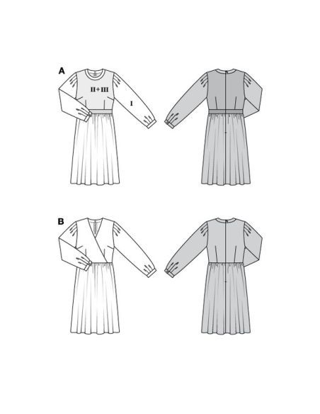 Patron Burda 5784 - Robe inspiration couture