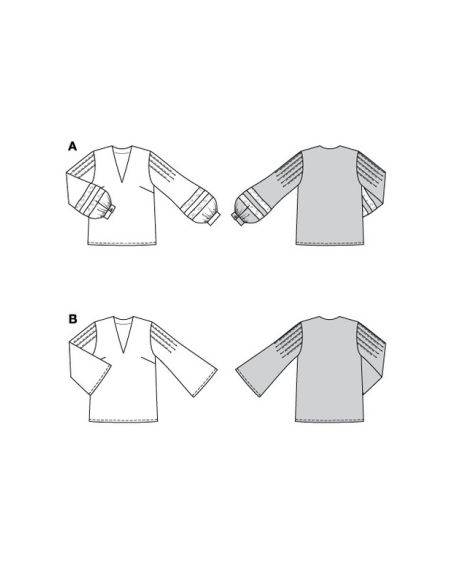 Patron Burda 5785 - Blouse inspiration couture