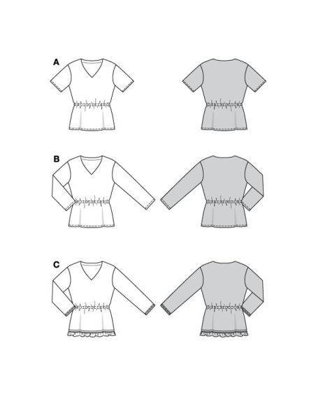 Patron Burda 5786 - Chemises et nuisette