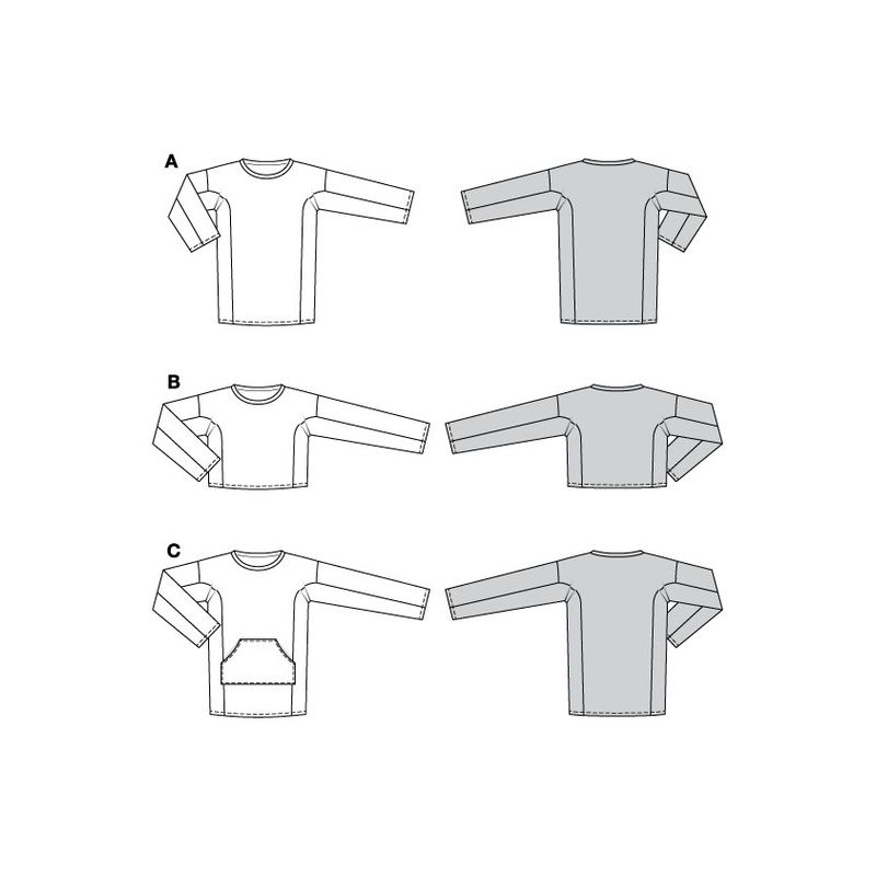 Patron Burda 5788 - Sweat et t-shirt long