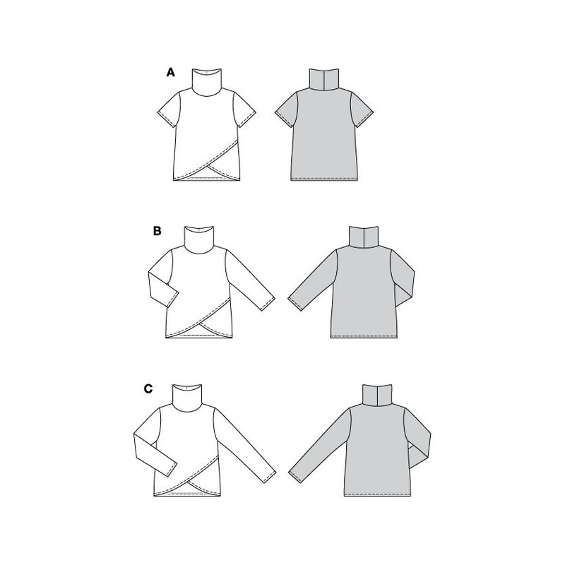 Patron Burda 5790 - Trois variantes de t-shirts