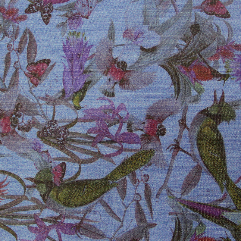 Jean's fin imprimé - Oiseaux tropicaux