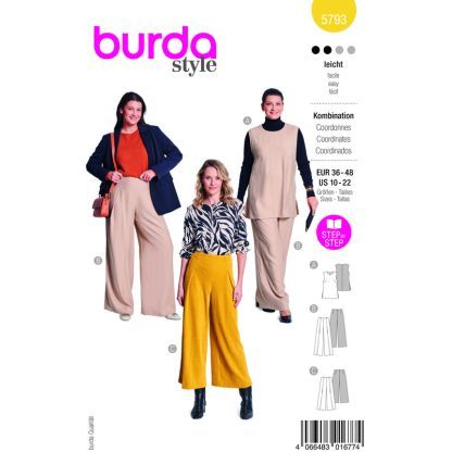 Patron Burda 5793 - Combinaison élégante et décontractée
