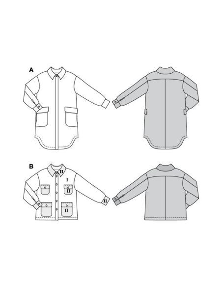 Patron Burda 5794 - Manteau douillet et confortable