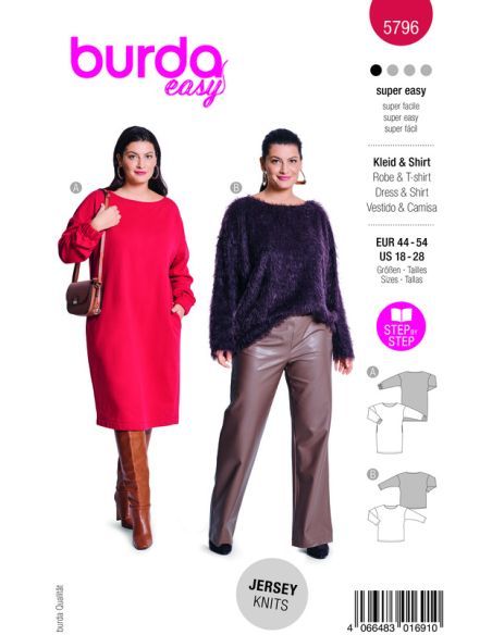 Patron Burda 5796 - Robes et pulls