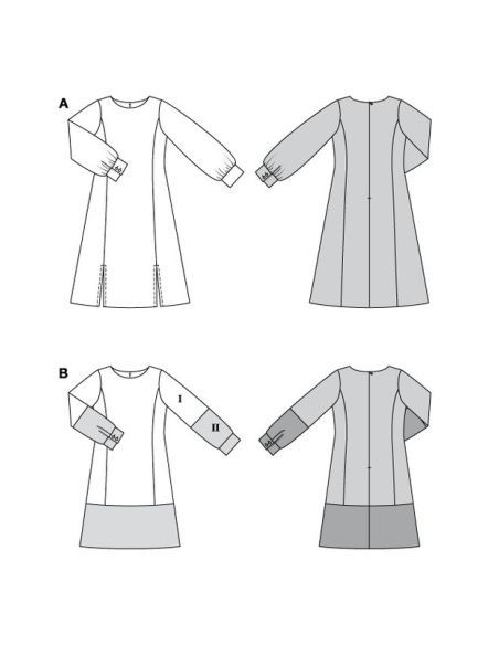 Patron Burda 5797 - Sweat et t-shirt long