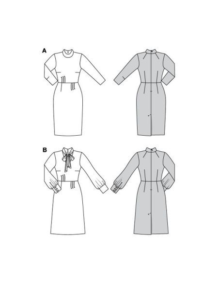 Patron Burda 5798 - Robe vintage