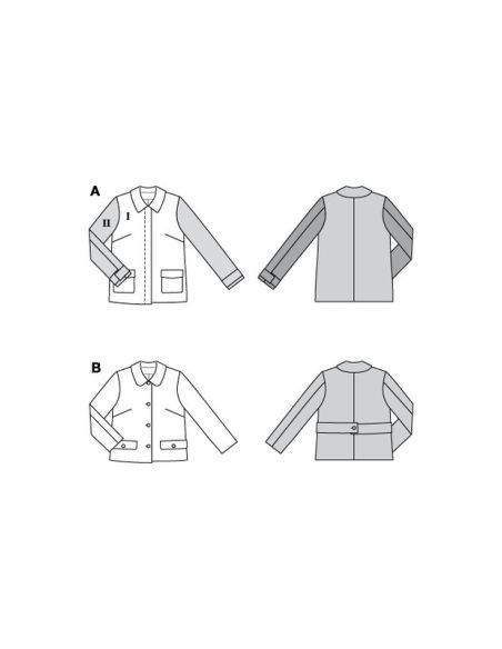 Patron Burda 5799 - Veste tendance