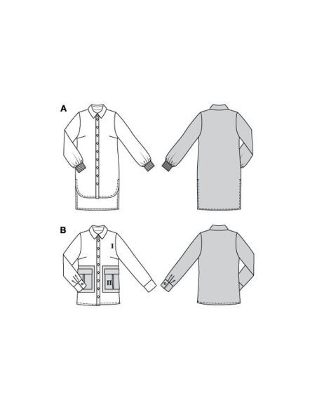 Patron Burda 5800 - Chemisier romantique