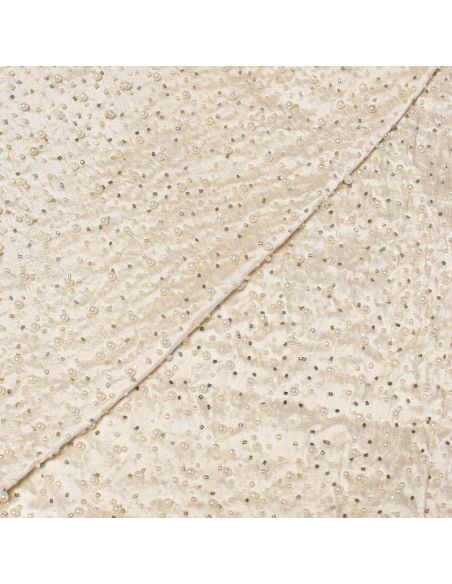 Soie sauvage 100% soie brodée - Perlé (Coupon de 2.20 mètres)