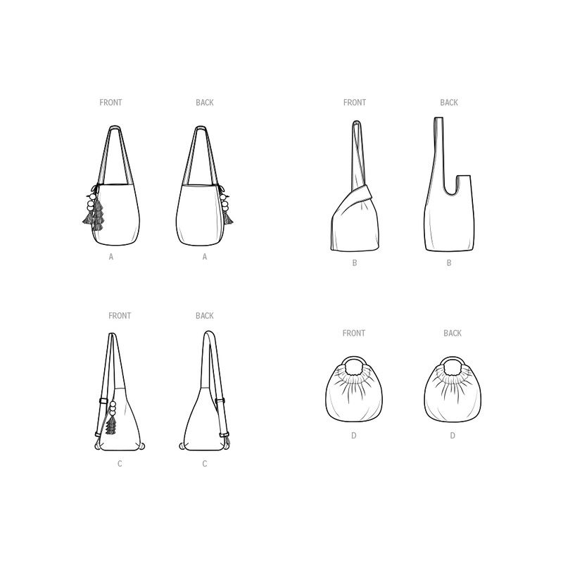 Patron Simplicity 9803.OS - Sacs en 4 styles