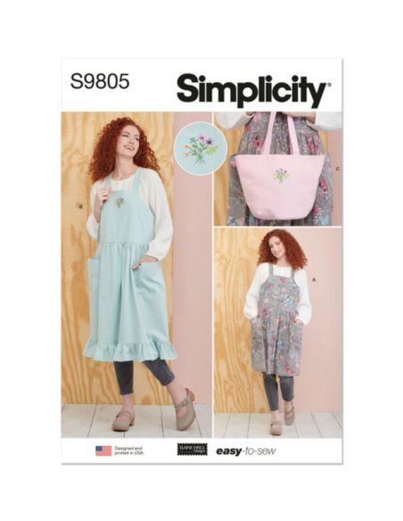 Patron Simplicity 9805.A - Tabliers et sac fourre-tout