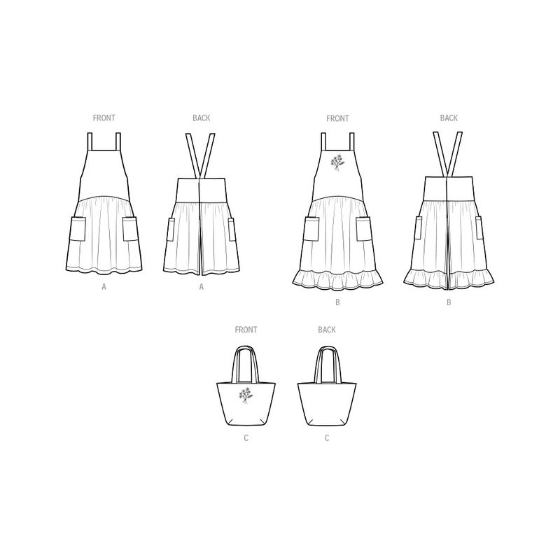 Patron Simplicity 9805.A - Tabliers et sac fourre-tout