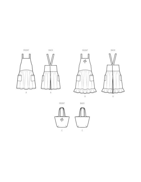 Patron Simplicity 9805.A - Tabliers et sac fourre-tout
