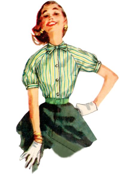 Patron Simplicity 9818.H5 - Blouses vintage des années 1950