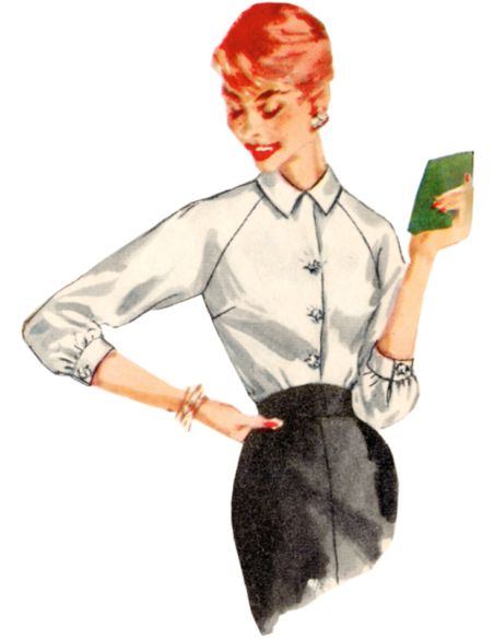 Patron Simplicity 9818.H5 - Blouses vintage des années 1950