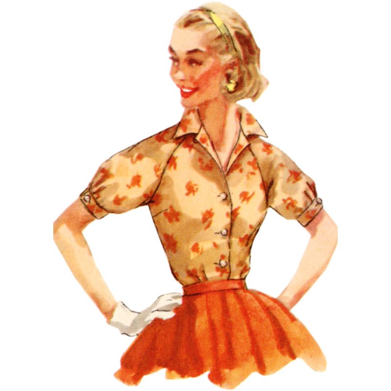 Patron Simplicity 9818.H5 - Blouses vintage des années 1950