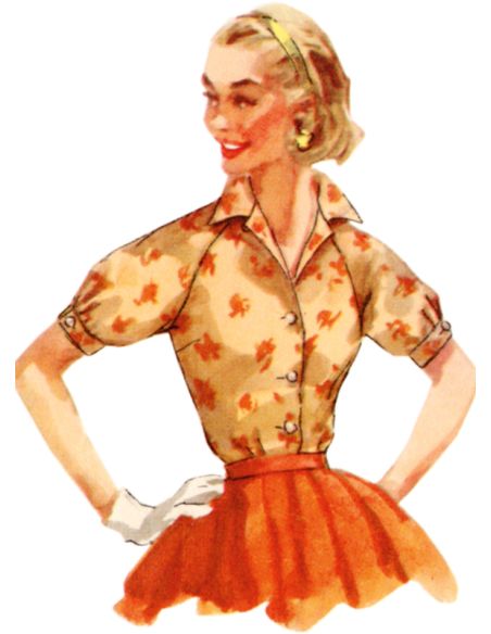 Patron Simplicity 9818.H5 - Blouses vintage des années 1950