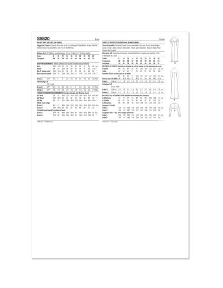 Patron Simplicity 9820.K5 (36-44) - Robes en maille avec boléro