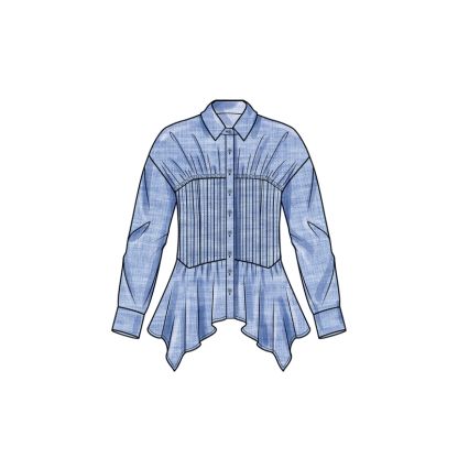 Patron Simplicity 9821.H5 (34-42) - Blouse pour femmes avec variations de col, manches et ourlet 2