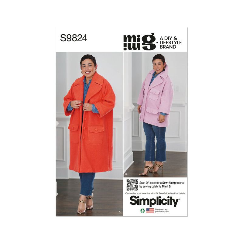 Patron Simplicity 9824.A - Manteau en deux longueurs par Mimi G Style