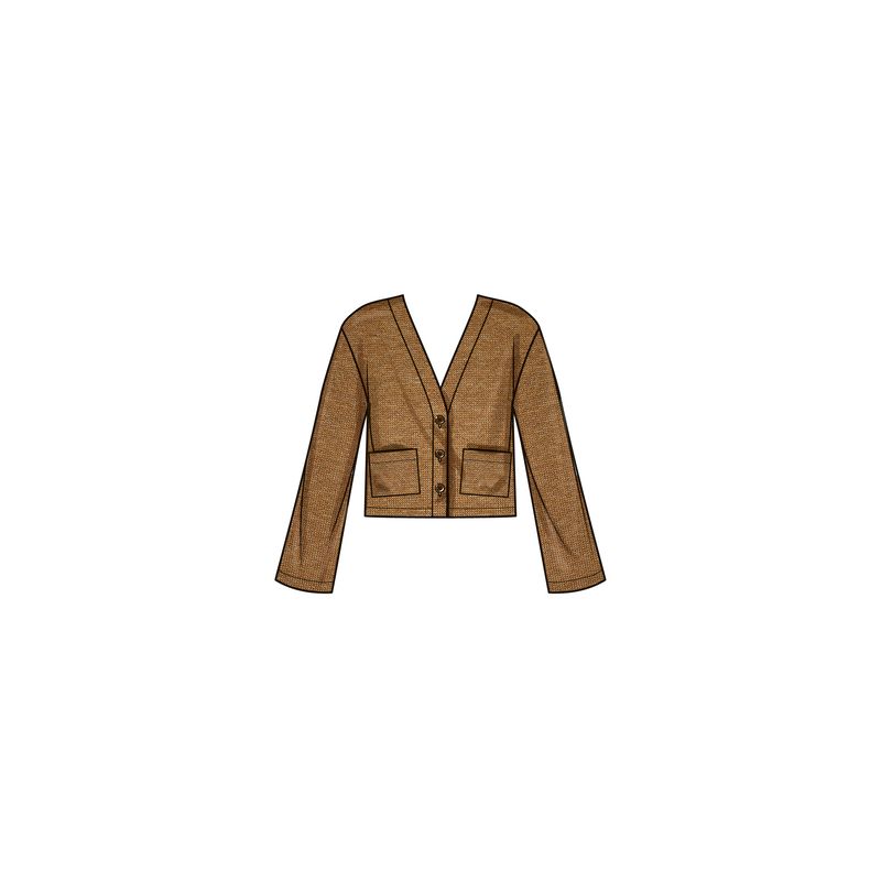 Patron Simplicity 9827.W2 (48-56) - Pantalon en deux longueurs, caraco et cardigan