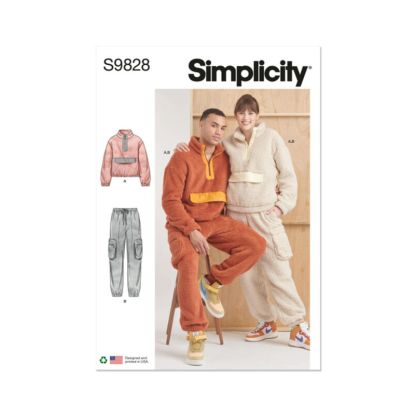 Patron Simplicity 9828.A - Sweatshirt et pantalon unisexes