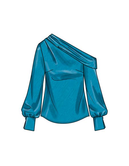 Patron Simplicity 9851.M1 (38-46) - Hauts pour femmes avec variations de manches