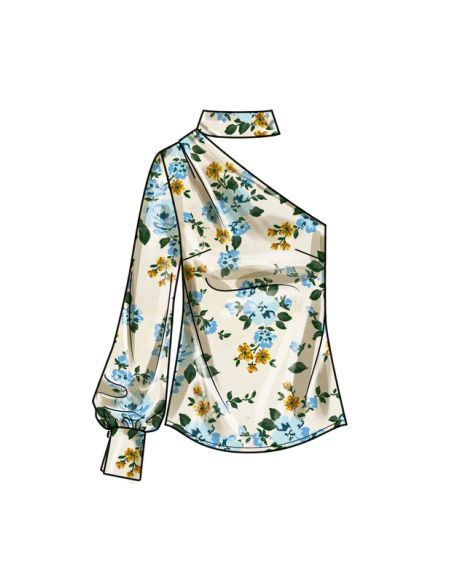 Patron Simplicity 9851.M1 (38-46) - Hauts pour femmes avec variations de manches