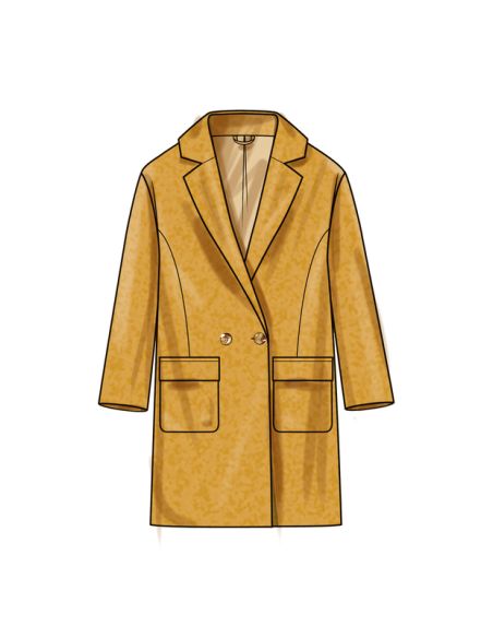 Patron Simplicity 9854.K5 (36-44) - Manteau doublé pour femmes
