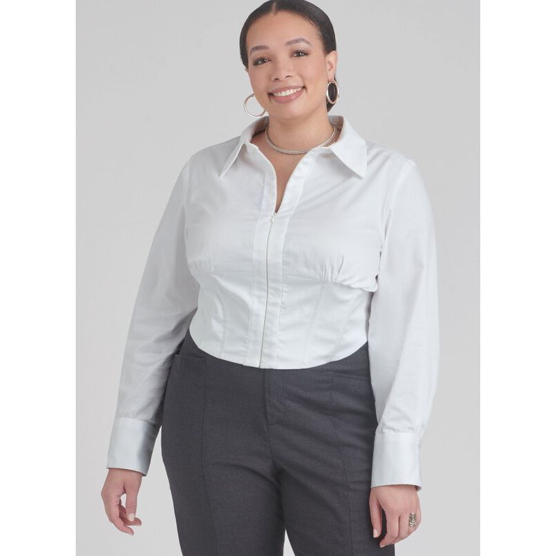 Patron Simplicity 9855.M1 (38-46) - Haut corseté et pantalon ajusté pour femmes