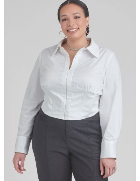 Patron Simplicity 9855.M1 (38-46) - Haut corseté et pantalon ajusté pour femmes