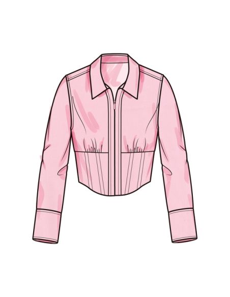 Patron Simplicity 9855.M1 (38-46) - Haut corseté et pantalon ajusté pour femmes