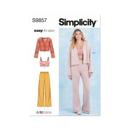 Patron Simplicity 9857.A - Loungewear en maille pour femmes