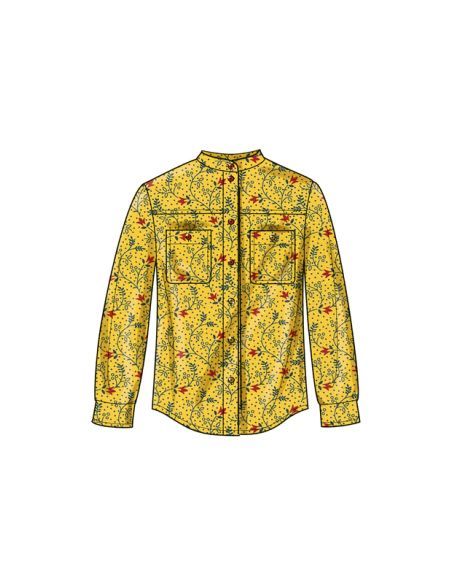 Patron Simplicity 9858.A - Chemises unisexes