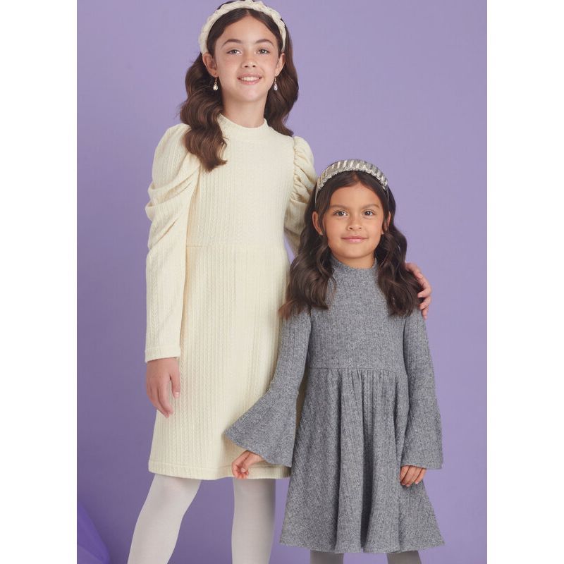 Patron Simplicity 9862.HH (3-6) - Robes en maille pour enfants et filles