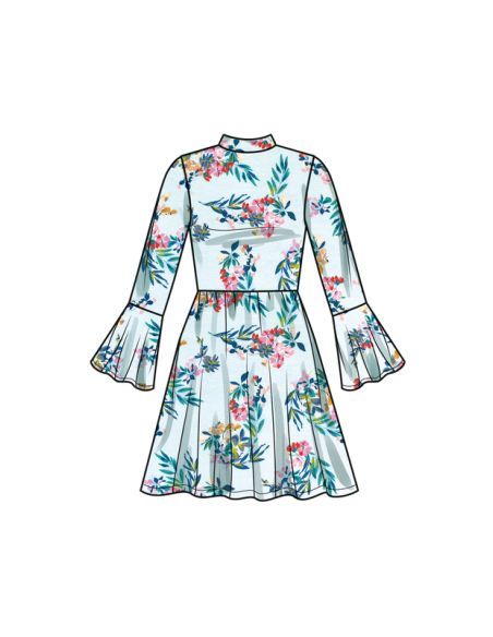 Patron Simplicity 9862.HH (3-6) - Robes en maille pour enfants et filles