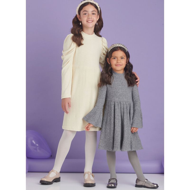 Patron Simplicity 9862.HH (3-6) - Robes en maille pour enfants et filles