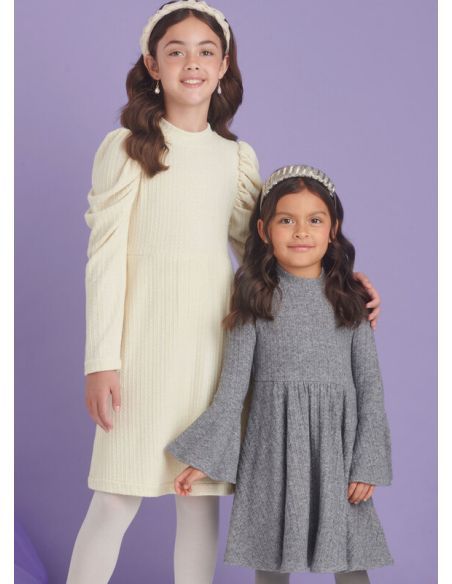 Patron Simplicity 9862.HH (3-6) - Robes en maille pour enfants et filles