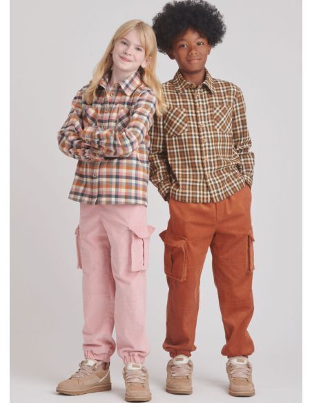 Patron Simplicity 9864.A - Chemise et pantalon cargo pour filles et garçons