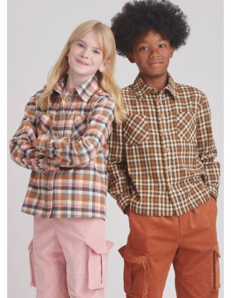 Patron Simplicity 9864.A - Chemise et pantalon cargo pour filles et garçons