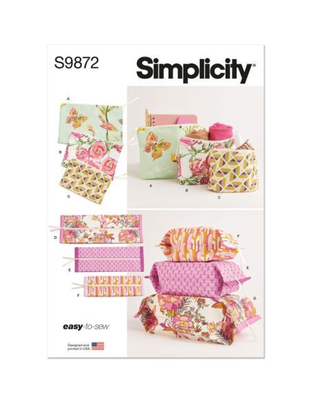 Patron Simplicity 9872.A - Pochettes zippées