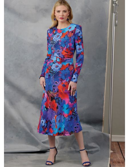 Patron Vogue 2043 H5 (34-42) - Robe drapée avec ceinture