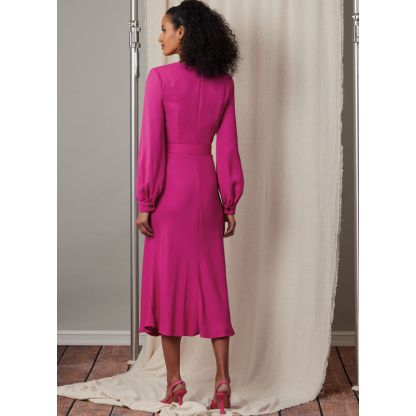 Patron Vogue 2043 H5 (34-42) - Robe drapée avec ceinture 2