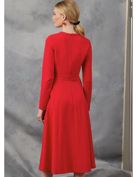 Patron Vogue 2044 B5 (36-44) - Robe Fit-and-Flare avec Variations de Manches