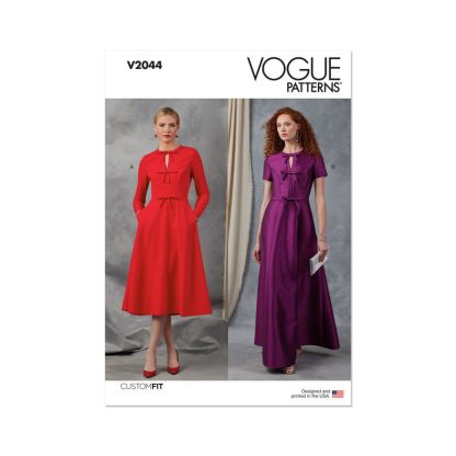 Patron Vogue 2044 B5 (36-44) - Robe Fit-and-Flare avec Variations de Manches