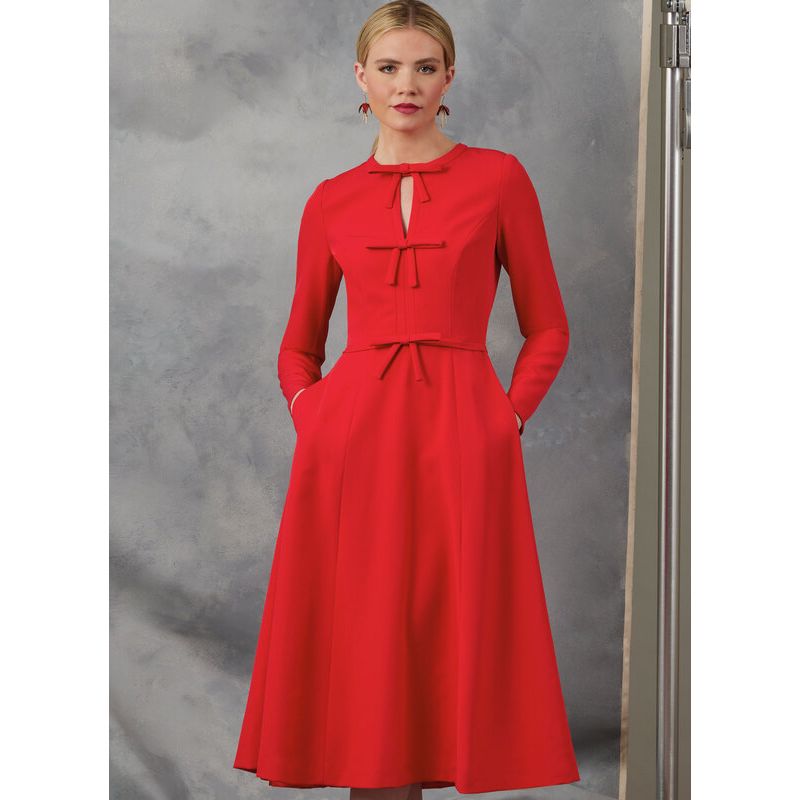 Patron Vogue 2044 B5 (36-44) - Robe Fit-and-Flare avec Variations de Manches