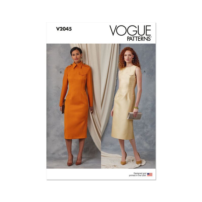 Patron Vogue 2045 B5 (36-44) - Robe Fourreau avec Variations de Manches