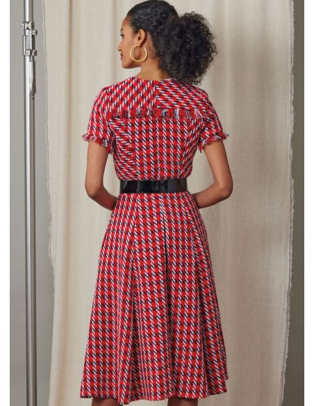 Patron Vogue 2046 D5 (32-40) - Robe fit-and-flare avec variations de manches